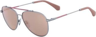 Calvin Klein Jeans CKJ164S 011 Mens Sunglasses Silver Size 58