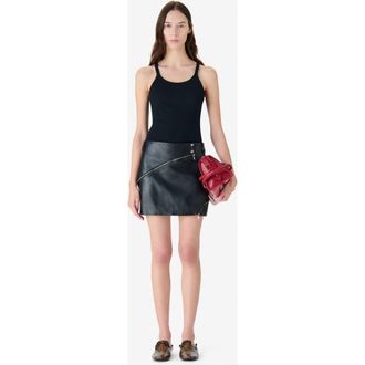 Iro Marinar Leather Skirt in Black at Nordstrom, Size 40 Eu