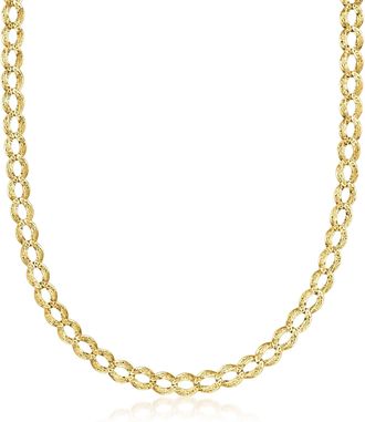 Ross-Simons Italian 14kt Yellow Gold Filigree Curb-Link Necklace