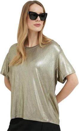 Liu Jo Gouden Dames Top - Dames - Blouses - Geel - 2XS - Polyester - Overhemden