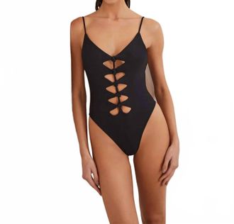 Vix Solid Megan One Piece Swimsuit In Black