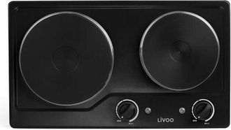 Livoo Livoo - Estufa El&eacute;ctrica 2 Fuegos 2500w Negra - Doc168n