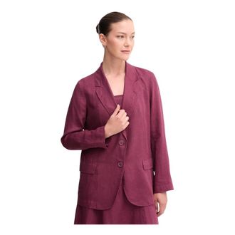 Benetton Blazer van puur linnen - Dames - Blazers - Bruin - M - Linnen - Jassen