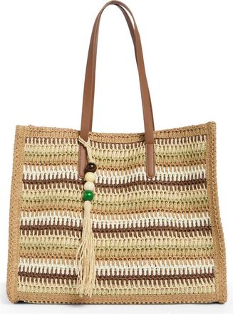 Dolce Vita Citrine Woven Straw Tote in Brown Multi at Nordstrom Rack