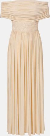 Zimmermann Rebellion off-shoulder jersey maxi dress