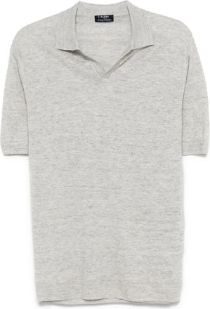 Barba fine-knit T-shirt - men - Linen/Flax - 48 - Grey