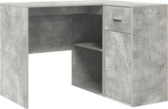 vidaXL Vidaxl - Corner Desk with Drawer 2 pcs Concrete Grey 102 x 50 x 75 cm