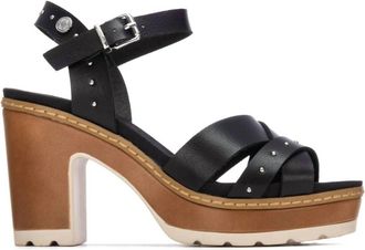 Xti Womens Ankle Strap Sandals In Black