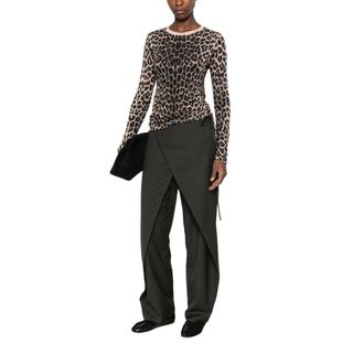 BASERANGE Dames, Tops, Beige, Maat: XS Viscose