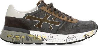 Premiata Brown Mick 8432 Suede Tech Fabric Low-Top Sneakers