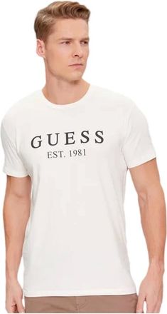 Guess Hombre, Camisetas, Blanco, Talla: M