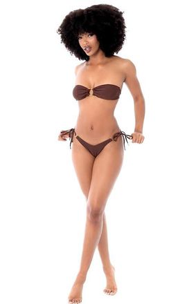 Dai Moda Womens Mila Two-Piece Bikini in Chocolate at Nordstrom, Size Xx-Large