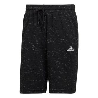 adidas Mens adidas Spot Logo Printing Drawstring Lacing Sports Shorts Japanese Version Black HE1804
