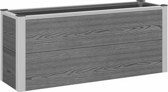 vidaXL Arriate Elevado Gris 100 X 30 X 42 Cm Wpc Y Aluminio Vidaxl
