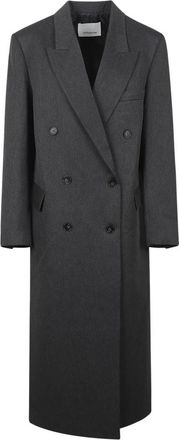 Frankie Shop Dames, Mantels, Grijs, Maat: XS Wol