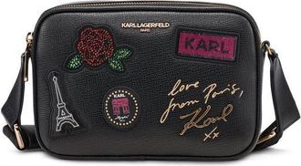 Karl Lagerfeld Maybelle Pins+Rhinestones Crossbody in Black/gold at Nordstrom