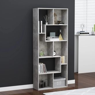 vidaXL Estanter&iacute;a Madera Contrachapada Gris Hormig&oacute;n 67x24x161 Cm Vidaxl