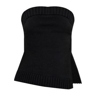 Cult Gaia Sleeveless Tops, female, Black, Size: XS Lou Knit Top