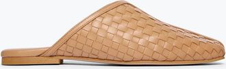 Freda Salvador Womens Saanvi Woven Leather Slide In Cognac