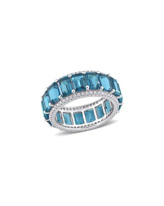 Rina Limor 14K 12.55 Ct. Tw. Diamond & Topaz Eternity Ring