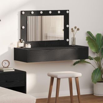 vidaXL Tavolo da Trucco Nero 100 x 40 x 70 cm Legno multistrato - Vidaxl