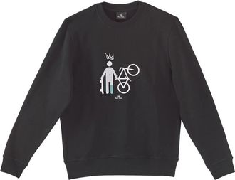 Paul Smith Skater en Bike Geborduurde Sweatshirt - Heren - Sweatshirts - Zwart - S - Katoen - Hoodies & sweatvesten