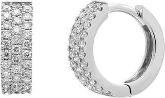 Bony Levy Diamond Hoop Earrings in 18Kw White Gold at Nordstrom Rack