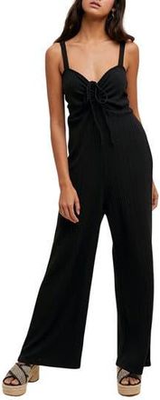 Wishlist Sweetheart Neck Wide Leg Jumpsuit in Black at Nordstrom Rack, Size Medium