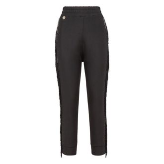 Philipp Plein Broeken, Dames, Zwart, S, Katoen, Revenge Jogging Broek