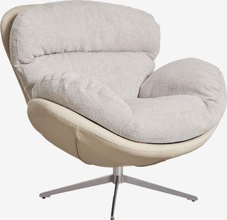 Sklum Pack De 2 Sillones Giratorios En Tela Boucl&eacute; Amanda Sklum