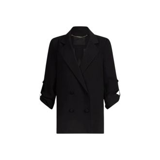 Liu Jo Blazer van envers-satijn - Dames - Jassen - Zwart - Maat: L Satijn