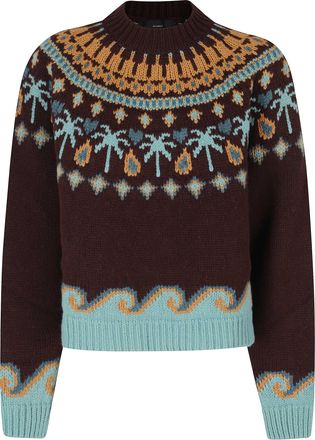 Alanui Burgundy Sweet Winter Wool Sweater