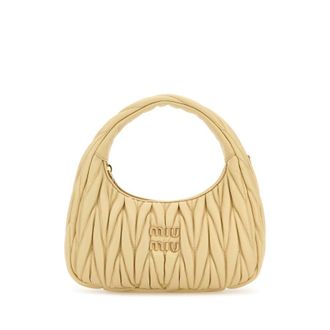 Miu Miu Cream Nappa Leather Wander Handbag