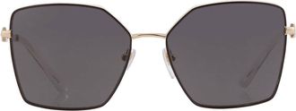 Bulgari Dark Grey Geometric Ladies Sunglasses BV6175 202387 56