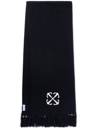 Off-white Arrow scarf - men - Wool - One Size - Black