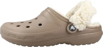 Crocs Schoenen, Dames, Bruin, 39 EU, Klassieke Fleece gevoerde Clog
