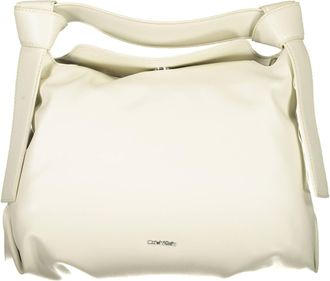 Calvin Klein Womens Knotted Shoulder Bag K50k507376 - Ivory - One Size