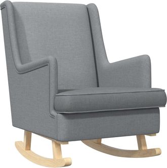vidaXL Mecedora Gris Claro 62 X 80 X 85 Cm Tela Vidaxl