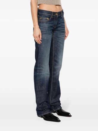 Palm Angels Straight-Leg Denim Jeans - Blue