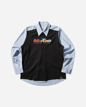 Martine Rose Longsleeve T-Shirt Shirt Blue / Black