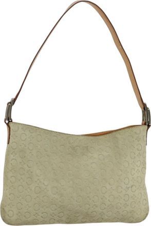 Celine Macadam Grey Canvas Shoulder Bag (Pre-Owned)