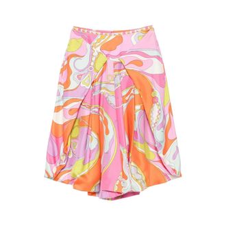 Pucci Iride Print Pleated Midi Skirt - female - Pucci - Midi Skirts - Multicolor - M - Skirts