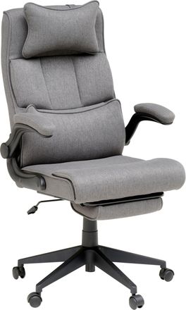 MID.YOU Mid.you Chefsessel, Dunkelgrau, Metall, Kunststoff, Textil, Drehkreuz, 62x112-122x65 cm, inklusive Armlehnen, B&uuml;rom&ouml;bel, B&uuml;rost&uuml;hle, Chefsessel