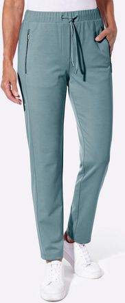 Casual Looks Jerseyhose CASUAL LOOKS, Damen, Gr. 36, Normalgr&ouml;ssen, jade, 76% Polyester, 20% Viskose, 4% Elasthan, unifarben, Hosen Jerseyhose