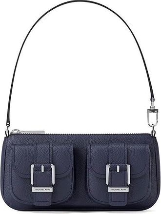 Michael Kors Zoe Small Convertible Pouchette Womens Handbags Dress Blues : SM, Leather/Polyester