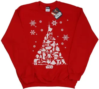 Star Wars Heren Kerstboom Sweatshirt (Rood)