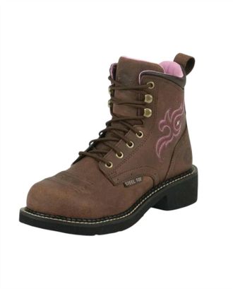 Justin Womens Aged Bark Boots In Brown