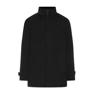 Herno Lange Jas met Zachte Voering - Heren - Jassen - Zwart - Maat: 2XL