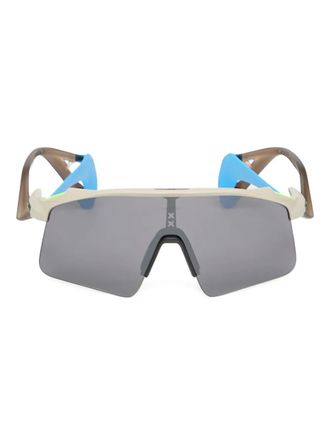 Oakley Stunt Wing zonnebril met geometrisch montuur - Beige