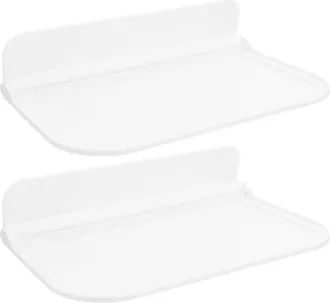 OEM Set Estante Mural Ba&ntilde;o Blanco Plegable